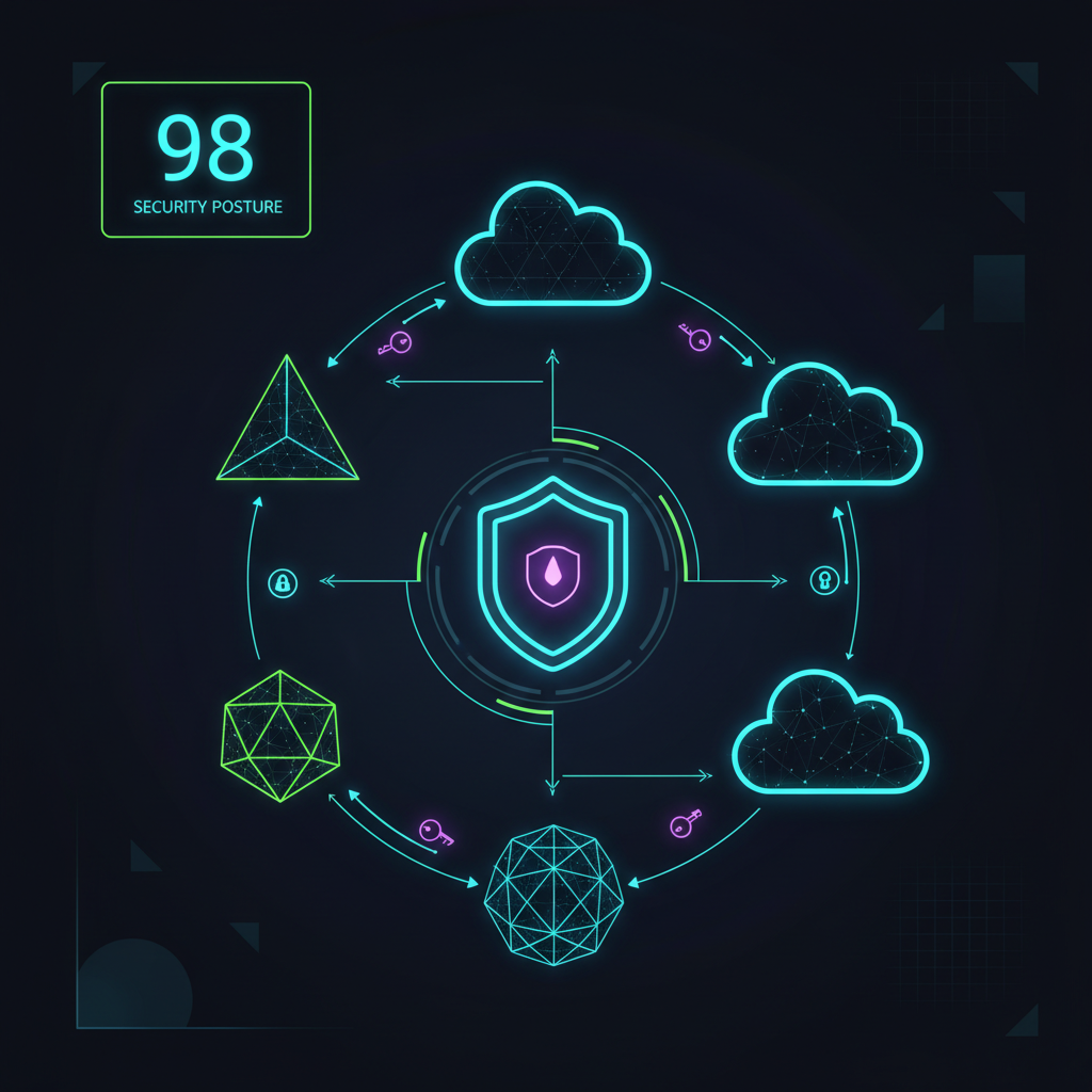 Arquitectura de seguridad multicloud con dashboards de monitorización